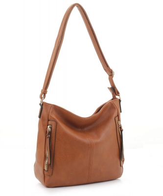 Fashion ZIp SIde SHoulder Bag JZS-2766 TAN
